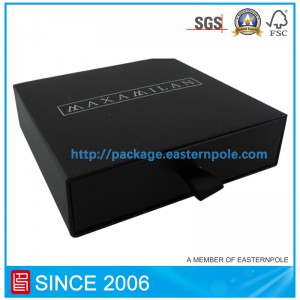 黒硬質段ボールの引き出しボックス