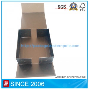 黒高級マグネットシール折りたたみ紙箱