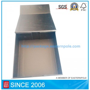 黒高級マグネットシール折りたたみ紙箱