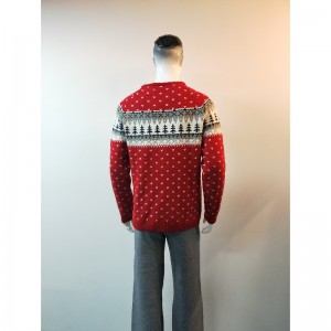 レッドプリントセーターRLMS0048F