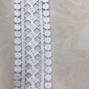 7＃ミルクシルクレース、ポリエステル／ナイロンレース、綿レース