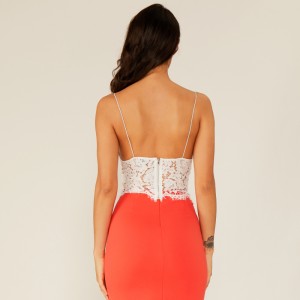 高品質ディープV女性レディースカジュアルセクシーシフォンフリルキャミソール