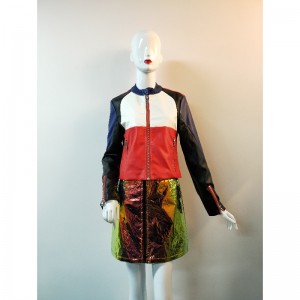 コントラストPUバイカージャケットRLWPJ0005N