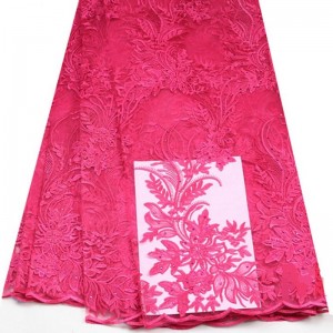 女性のための熱い販売のブライダルドレス3dの刺繍入りレース生地