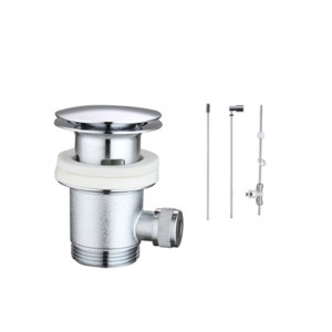 引き出し式排水口付クロムポップアップ盆地用排水口