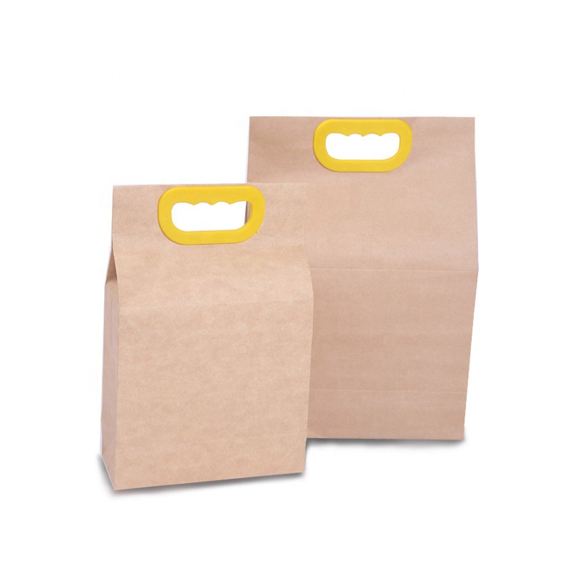 卸売価格カスタマイズされたロゴ印刷耐久性のある防湿サイズ2.5キログラム5キログラムクラフト紙ライスパッキングバッグ