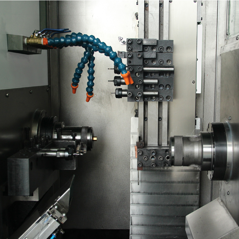 二重紡錘の自動旋盤CNC機械