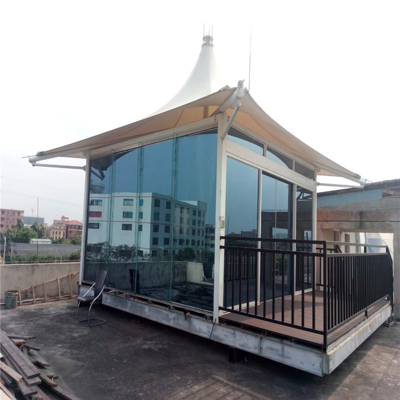 プレハブメーカー金属建築材料ガラス壁高級リゾートホテルテント