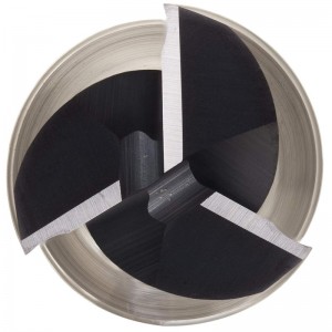 超硬スクエアノーズエンドミル、インチ、TiAlN仕上げ、ラフィングおよびフィニッシュカット、30度ねじれ、3枚刃、全長1.5インチ、切削直径0.125インチ、シャンク径0.125インチ