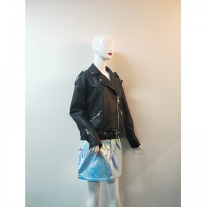 ブラックバイカーPUジャケットRLWPJ0020N