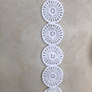 23＃ミルクシルクレース、ポリエステル/ナイロンレース、綿レース