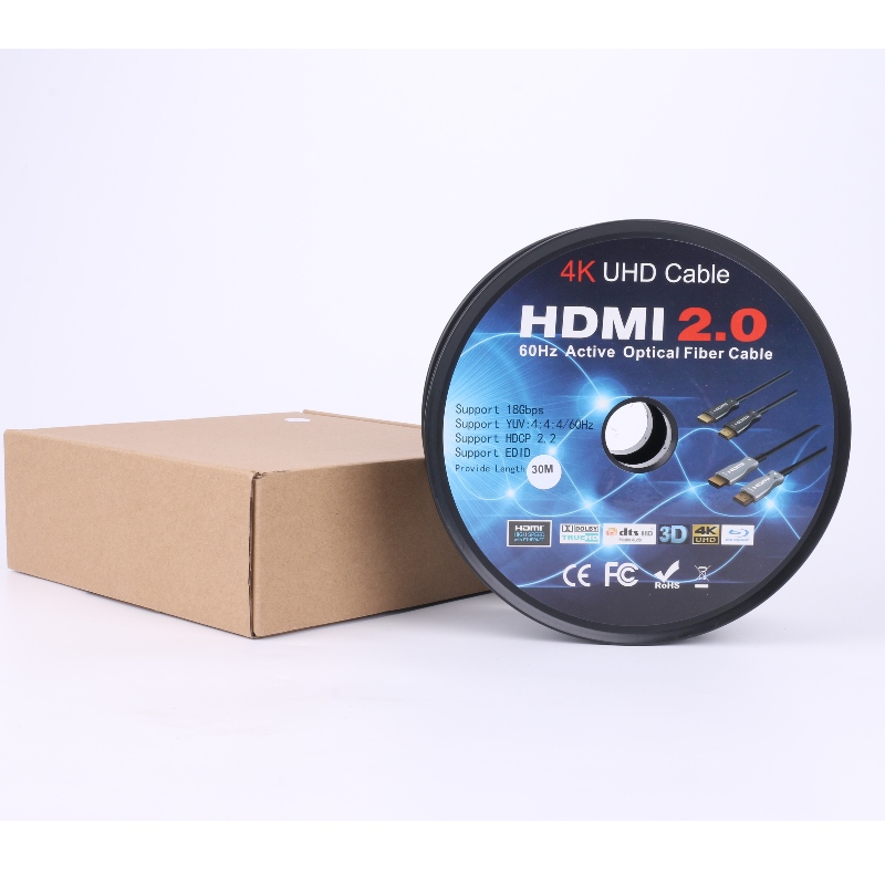 ARC機能ファイバーHDMIケーブル（光ファイバー伝送）、オプトエレクトロニクスハイブリッド;メタルシェル、4K