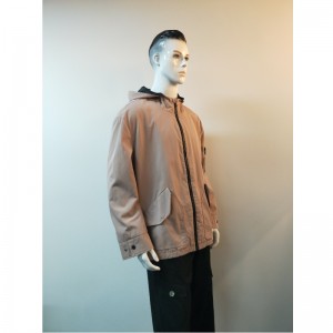 フード付きメンズピンクカジュアルジャケットRLMJ0004