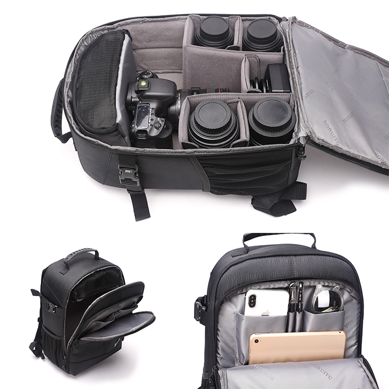 BRTMA150プロフェッショナル小型ポータブルカメラバックパックナイロンカメラ三脚バックパックDIATバックパック
