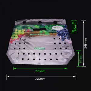 エコフレンドプリント通気孔付きプラスチックグレープフルーツジップロック式包装袋