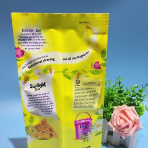 口のプラスチック洗浄液の液体石鹸袋/洗濯洗剤の包装を立てて下さい