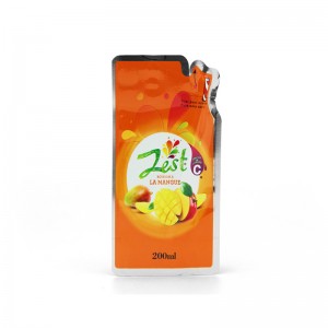 ジュースの液体の包装の型抜きされた口の袋のためのプラスチック不規則な特別な形の水袋