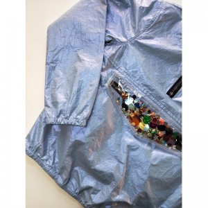 子供用ブルーフード付きワインダーブレーカーRLCJ0002N