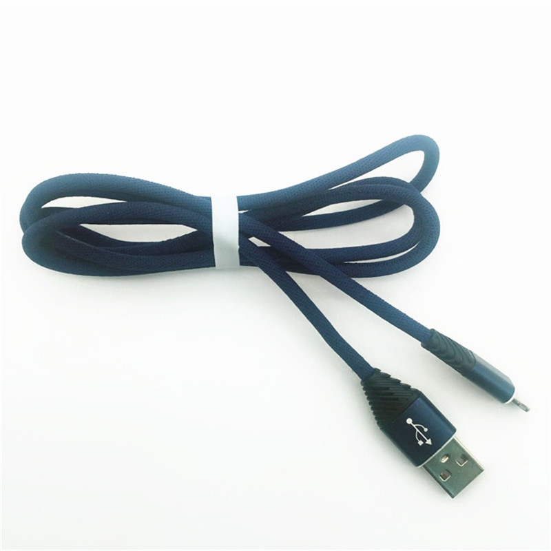 KPS-1004CB 8ピン高品質1M 2.2A綿織り高速充電USBデータケーブル