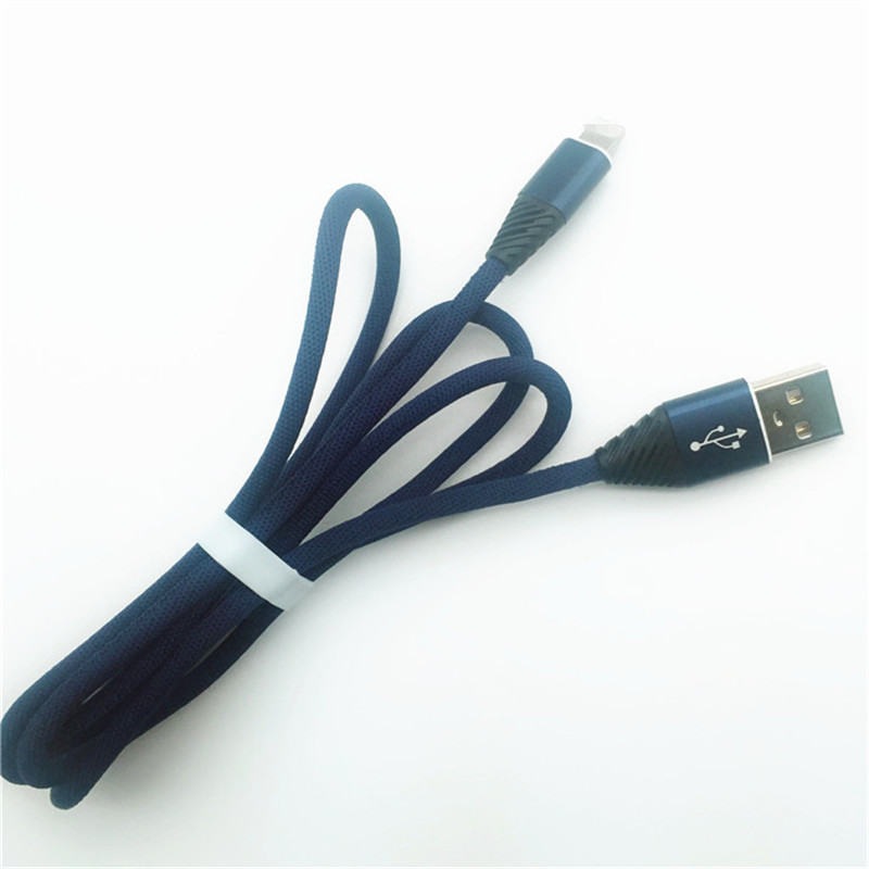 KPS-1004CB 8ピン高品質1M 2.2A綿織り高速充電USBデータケーブル