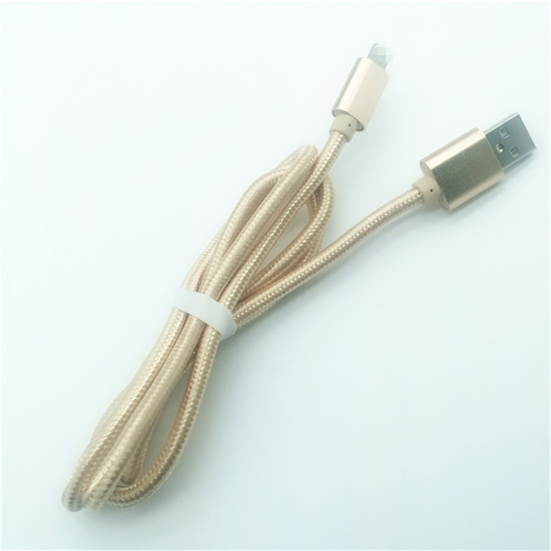 KPS-1005CB 8PINホット販売1Mナイロン編組2.4A高速充電USBデータケーブル