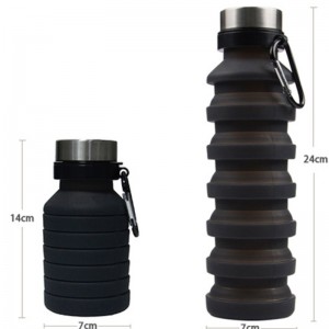 シリコーン圧縮カップファッションシリコーンスポーツケトル創造的なシリコーン伸縮カップはカスタマイズ可能なロゴ