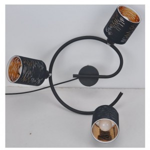 レーザーカットファブリックシェード付きスポットライト-3LT