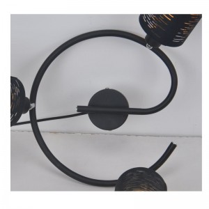 レーザーカットファブリックシェード付きスポットライト-3LT