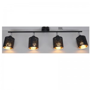 レーザーカットファブリックシェード付きスポットライト-4LT