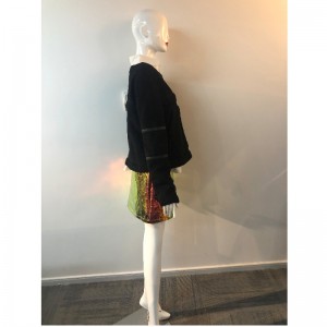 レディースブラックカラーレスコートRLWPC0080