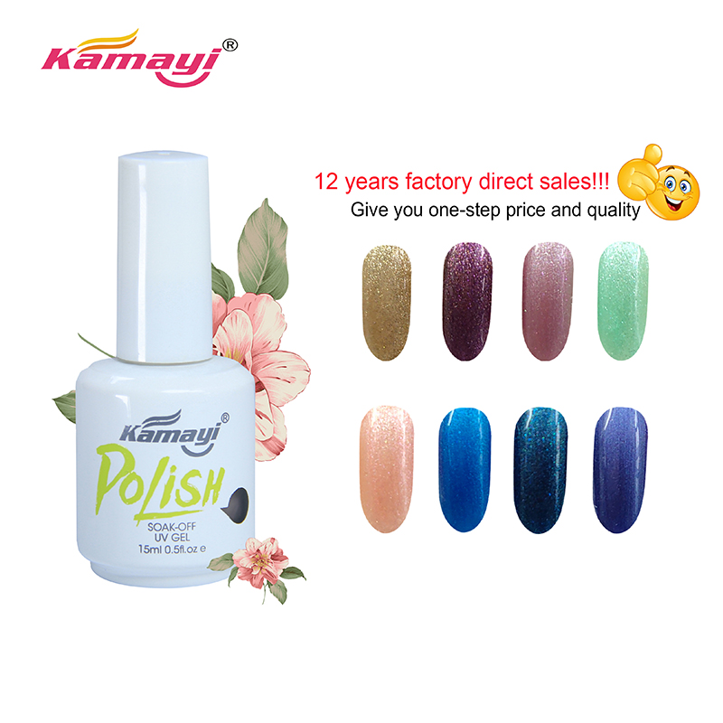 アメリカの無料サンプルUVジェルネイルポリッシュブラックボトル15mlジェルポリッシュのKamayiネイル製品
