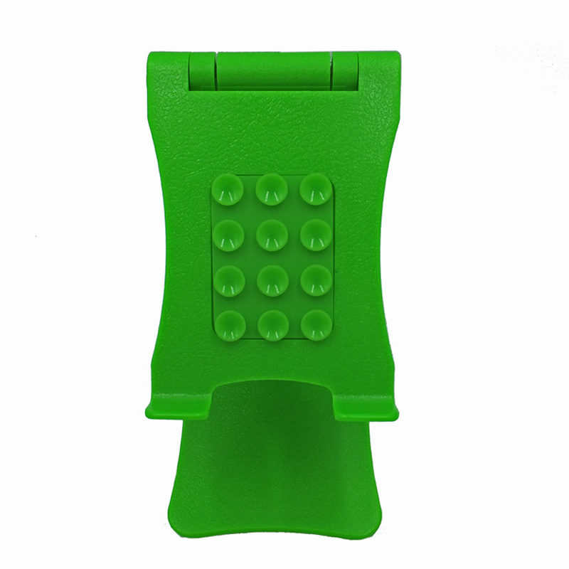 緑の調節可能な折り畳み式シリコン電話ホルダー