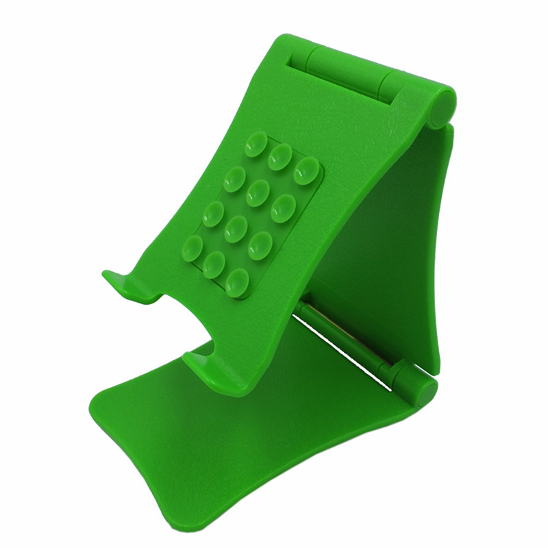緑の調節可能な折り畳み式シリコン電話ホルダー