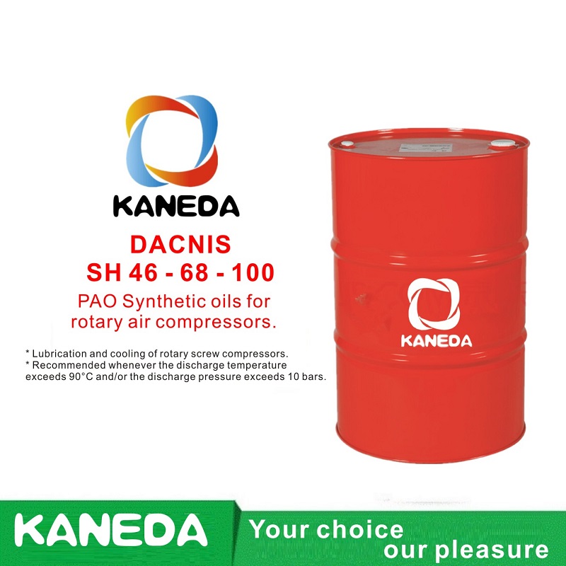 KANEDA DACNIS SH 32- 46 – 68-100 PAOロータリーエアコンプレッサー用の合成油。