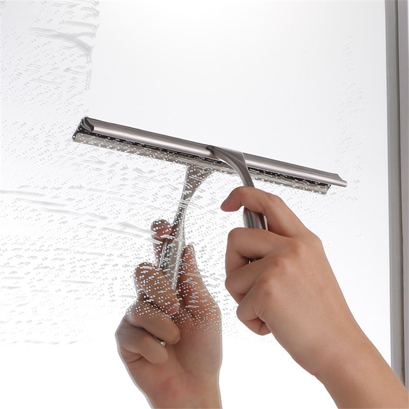 吸引カップフックホルダー付きシャワーバスルーム窓ガラス用のプロフェッショナルステンレススチールスクイージ