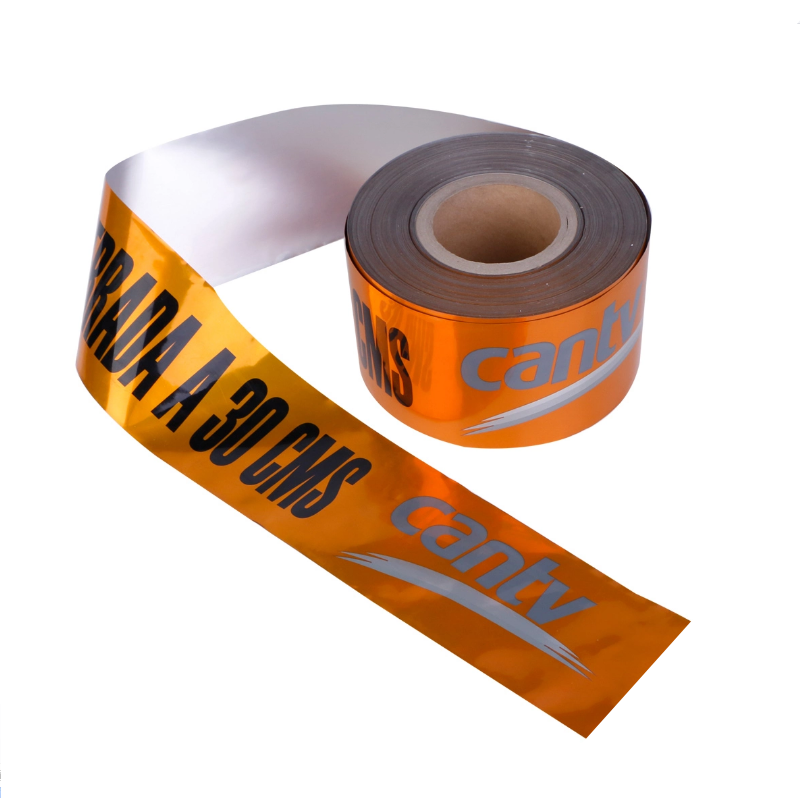 ケーブルの地下の検出可能なアルミホイルのPEの警告のためのプラスチック警告テープ