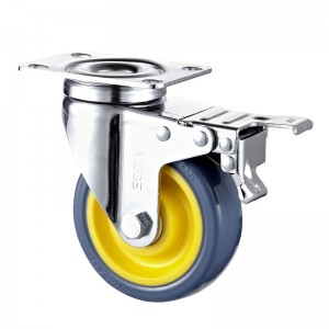 中型-オレンジTPEホイール1が付いたクロームメッキハウジング