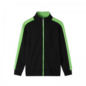 ＃309-ベルベルフリースツーカラーウェイジッパースウェットシャツ