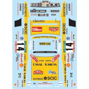 車モデルのウォータースライドデカール