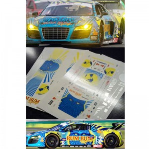 車モデルのウォータースライドデカール