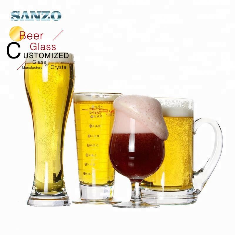 ハンドルが付いているSanzo広告ビールガラスはエッチングされたロゴビール缶のガラスのペプシビールガラスをカスタマイズしました