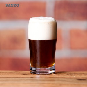 Sanzo 7 Ozミニビールマグは、プリントロゴビールガラスパネルビールグラスマグをカスタマイズします