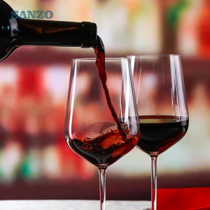 SANZOブルーワイングラス卸売手作りガラスほろ酔い