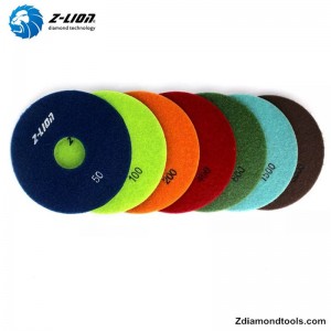 花崗岩、大理石、人工石用のZL-123D乾燥樹脂研磨パッド