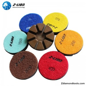 ZL-16Aコンクリート用3インチレジンハイブリッドハードダイヤモンドパッド
