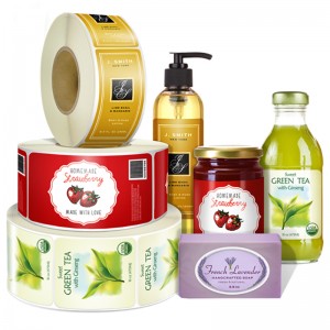 カスタム自己接着印刷製品ステッカーラベル、粘着印刷プリンター紙ラベルステッカー