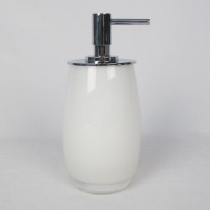 白いガラスのバスルームアクセサリーセット