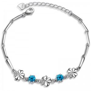 サファイアレディースブレスレットキュービックジルコニアバングル