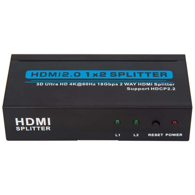 V2.0 HDMI 1x2スプリッターサポート3D Ultra HD 4Kx2K @ 60Hz HDCP2.2