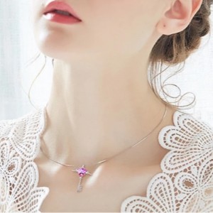 エンジェルウイングネックレスハートペンダントラブレターネックレスサファイアアメジストジェムストーンネックレス女性用925スターリングシルバー